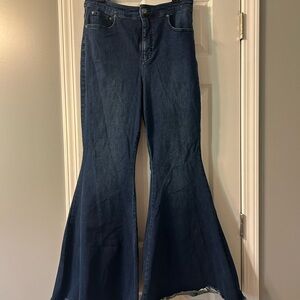 We The Free Dark Blue Flare Jeans